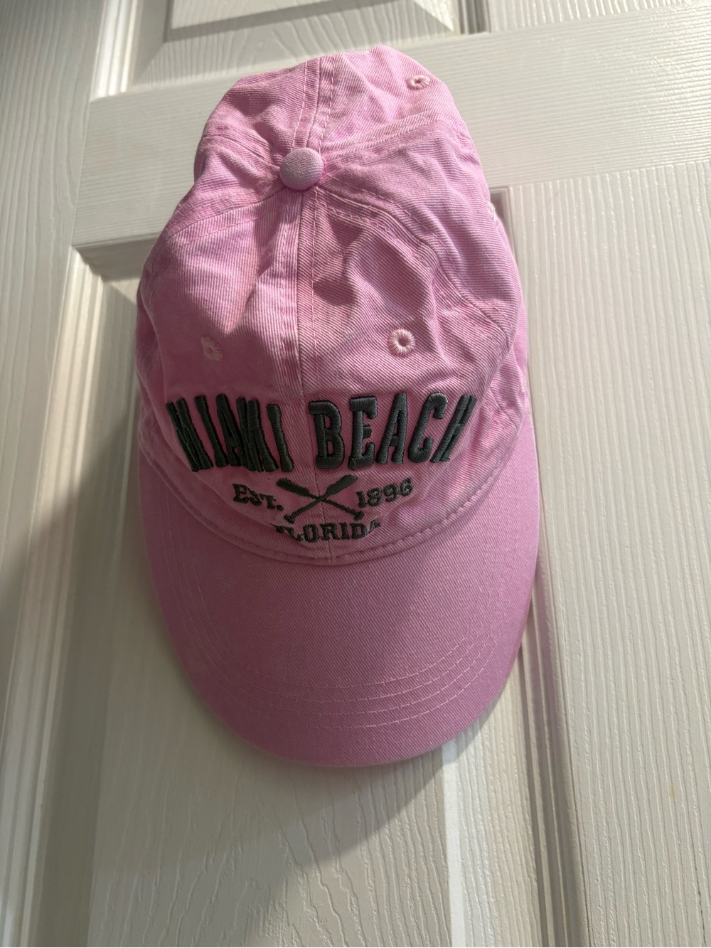 Miami Beach Pink Kids Baseball Cap